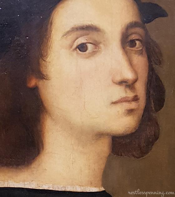 Self portrait (close-up), painting by Raphael